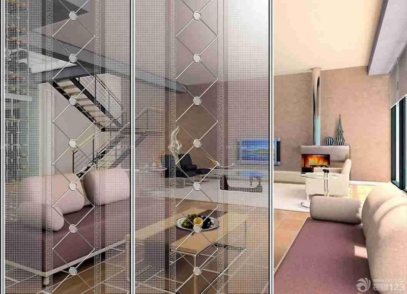 2023家装室内客厅玻璃隔断设计效果图