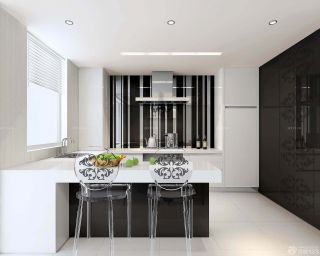 2023最新简单90多平米厨房吧台设计装修样板间