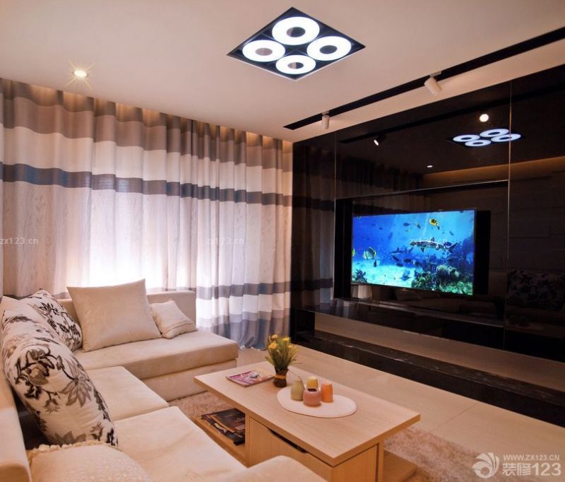 小户型客厅电视墙装修效果图大全2025图片