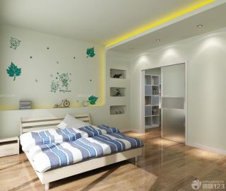 2023特色现代风格家装卧室硅藻泥背景墙装修图片