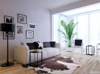 最新现代欧式一室一厅客厅沙发背景墙装修样板间