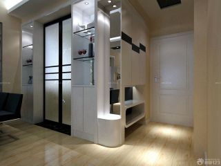 2023家庭客厅隔门玄关鞋柜设计装修效果图片