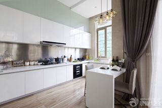 2023开放式设计厨房白色橱柜装修效果图片