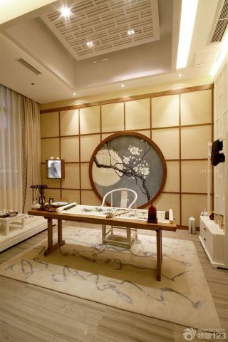 新中式别墅家庭书房装修图片欣赏