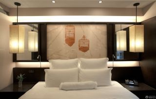 2023快捷酒店客房床头背景墙装修设计图