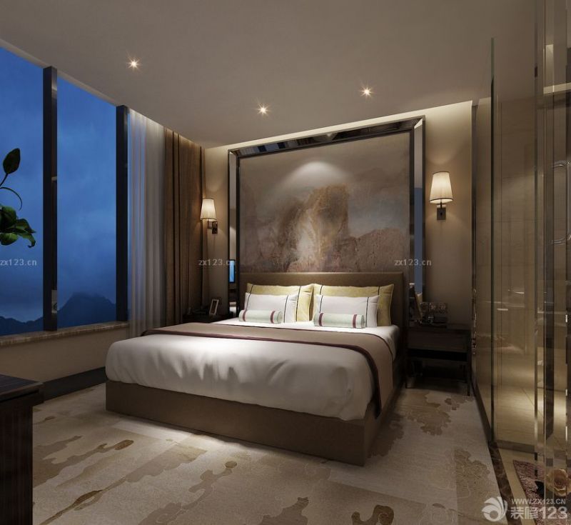 2023小型酒店客房壁灯装修效果图片