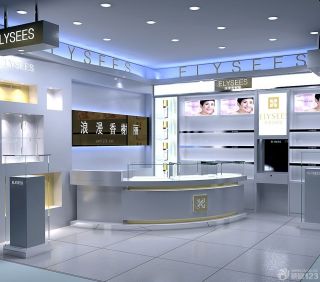 2023化妆品店玻璃展示柜装修效果图