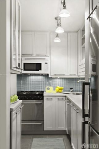 经典50多平米小户型房屋白色橱柜设计装修图