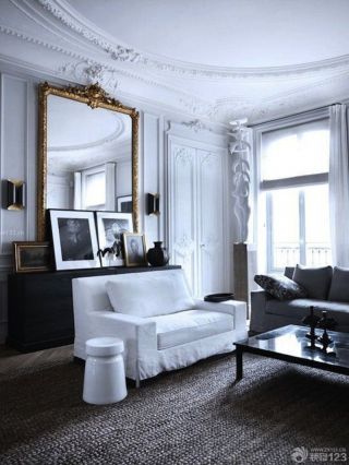 古典欧式风格客厅装修效果图大全图片2023 