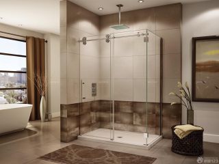 温馨家庭卫生间淋浴房装修效果图大全2023图片