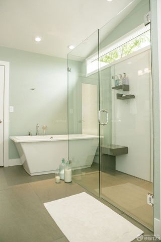 家庭卫生间浴室玻璃门装修效果图大全2023图片