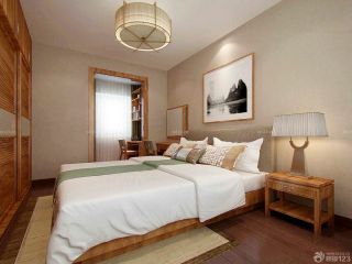 现代中式风格小户型卧室装修效果图大全2023图片