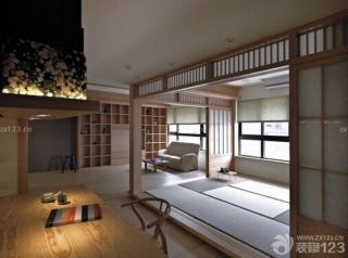 日式风格起居室装修效果图