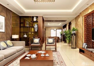中式家装客厅装修效果图大全2023