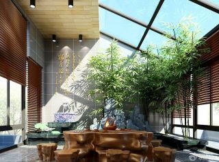 2023中式阳台创意花园设计装修效果图片
