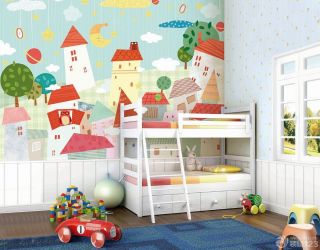 可爱儿童房间墙绘设计装修图片