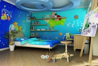 创意家居儿童房墙绘设计图片