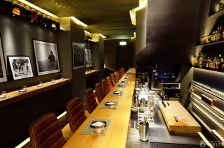 日式酒吧黑色墙面装修效果图片