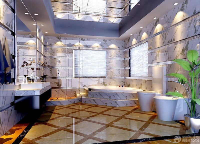 2025现代别墅设计卫生间顶面装修效果图