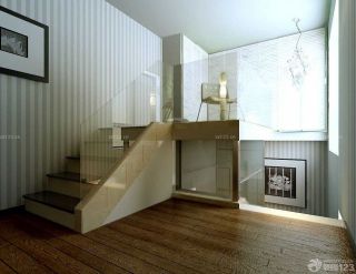 小型别墅阁楼楼梯间设计装修图