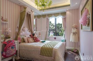 法式风格粉色儿童房图片