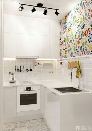 简约装修30平米单身公寓小厨房装修效果图片