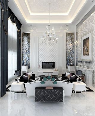 欧式室内客厅设计窗帘效果图