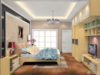 实用小户型三室现代简约风格卧室的装修图