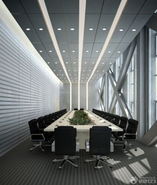 公司会议室室内吊顶装修设计效果图片