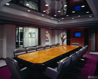 公司会议室塑钢板吊顶装修设计效果图片