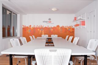 公司会议室墙面置物架装修设计效果图片