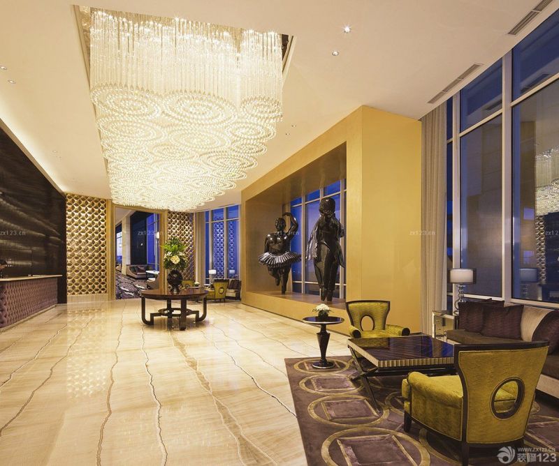 2025最新小型酒店大堂吊灯装修效果图片