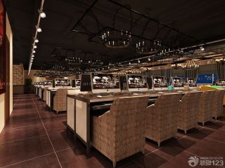 2023豪华大型网吧室内地板砖装修效果图