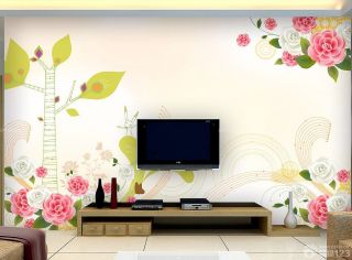 现代简约家装客厅壁纸电视背景墙效果图片