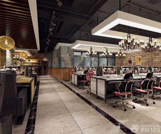 2023世界上最豪华的网吧室内大理石地砖装修效果图片