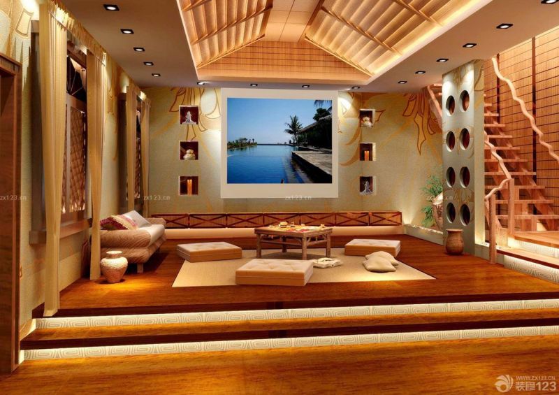 东南亚风格客厅家庭影院图片