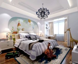 现代别墅客厅变卧室效果图片