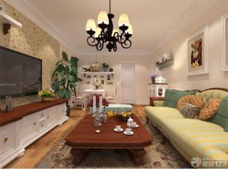 室内客厅木质茶几设计效果图片