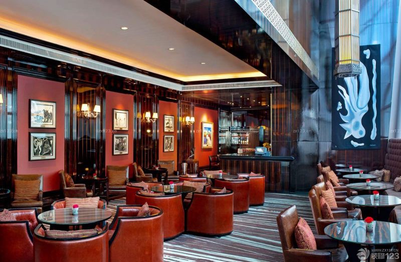 经典高档酒吧装饰画装修效果图