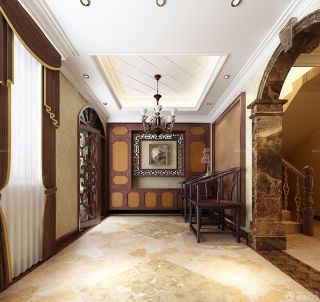 古典欧式风格别墅室内拱形门洞装修图