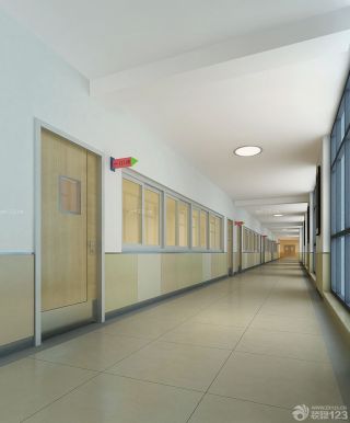 2023学校室内走廊玄关装修效果图图片