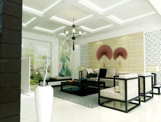 现代中式客厅装修效果图大全2023图片 沙发椅子装修效果图片