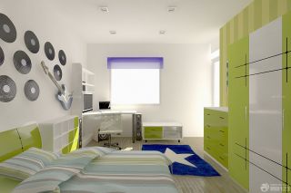 简约田园风格10平方卧室设计装修效果图