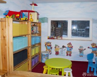 幼儿园小型教室储物柜设计效果图片 