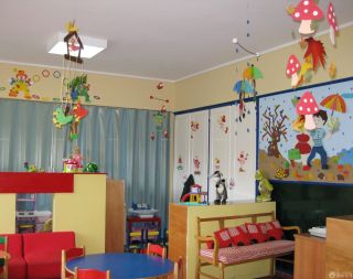 日韩幼儿园室内背景墙装修效果图片