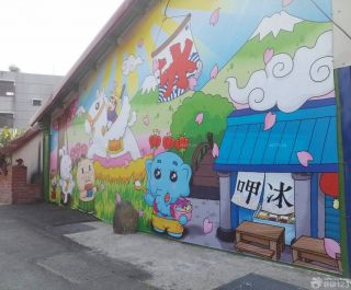 上海幼儿园手绘墙装修设计效果图图片