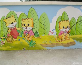 上海幼儿园手绘墙设计装修效果图图片