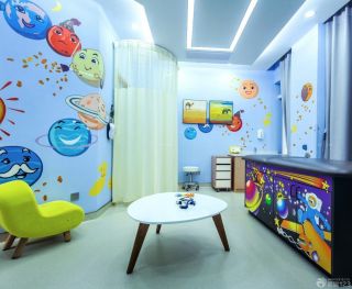 上海豪华幼儿园室内手绘墙装修效果图