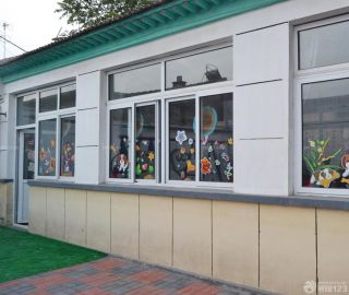 幼儿园玻璃窗装饰画设计效果图