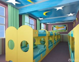 高档幼儿园小孩床设计效果图片大全